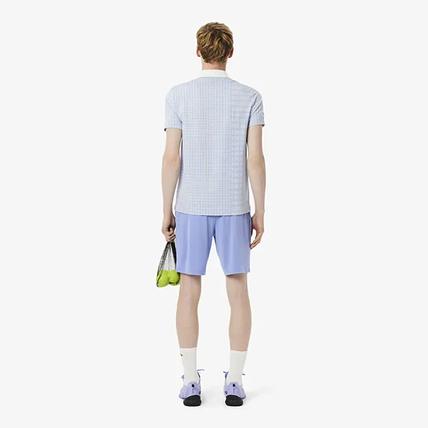 Quần Short Nam Lacoste Ultra Dry Stretch Tennis Shorts GH4775_5QD Màu Tím Nhạt Size 3