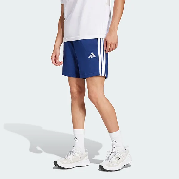 Quần Short Nữ Adidas Essentials 3-Stripes Single Jersey 7-Inch JF3679 Màu Xanh Blue Size S