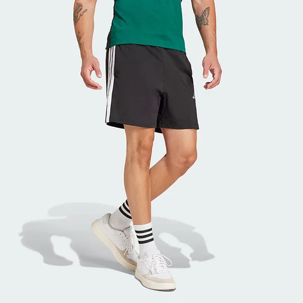 Quần Short Nam Adidas Single Jersey 3 Sọc Essentials 7 Inch JD1891 Màu Đen Size S