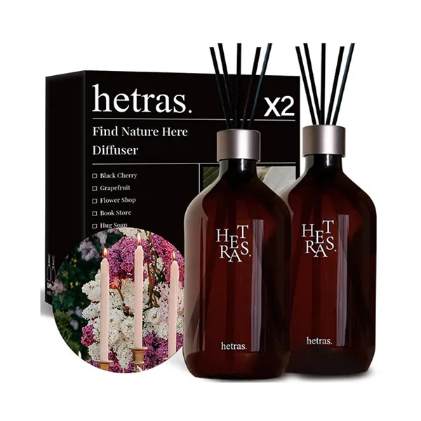 Set 2 Chai Tinh Dầu Nước Hoa Khuếch Tán Hương Thơm Hetras Romantic Lavender (500ml x 2)