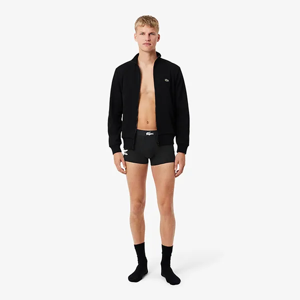 Set 3 Quần Lót Nam Lacoste 3-Pack Stretch Cotton Trunks 5H1291 9DI Màu Đen Size XS