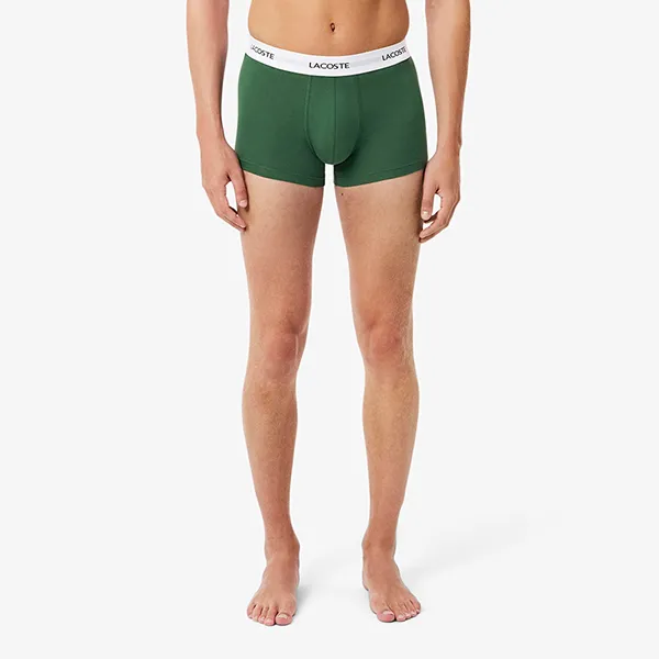 Set 3 Quần Lót Nam Lacoste 3-Pack Stretch Cotton Trunks 5H5150 EIN Màu Xanh Đen Size S
