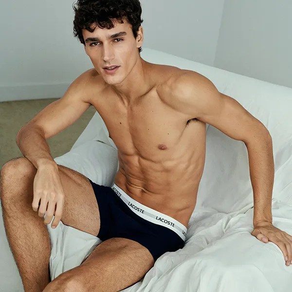 Set 3 Quần Lót Nam Lacoste 3-Pack Stretch Cotton Trunks 5H5150 EIN Màu Xanh Đen Size S