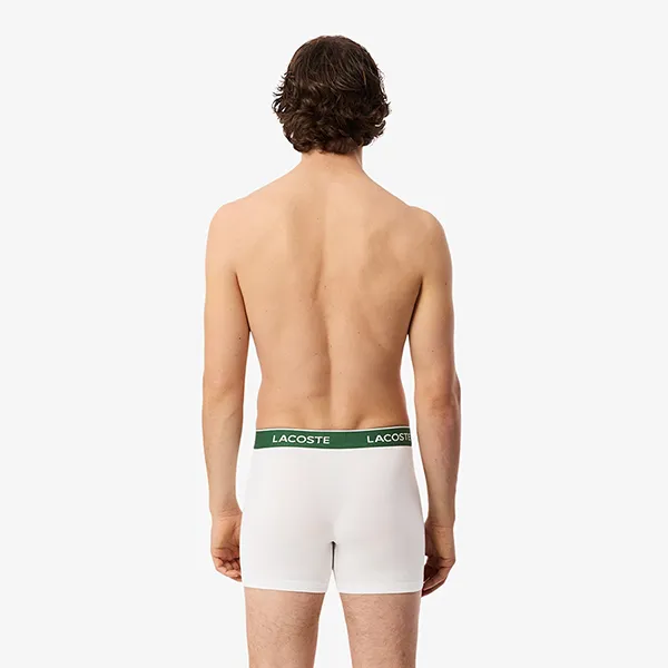 Set 3 Quần Lót Nam Lacoste 3-Pack Stretch Cotton Trunks 6H1290 NUA Phối Màu Size S