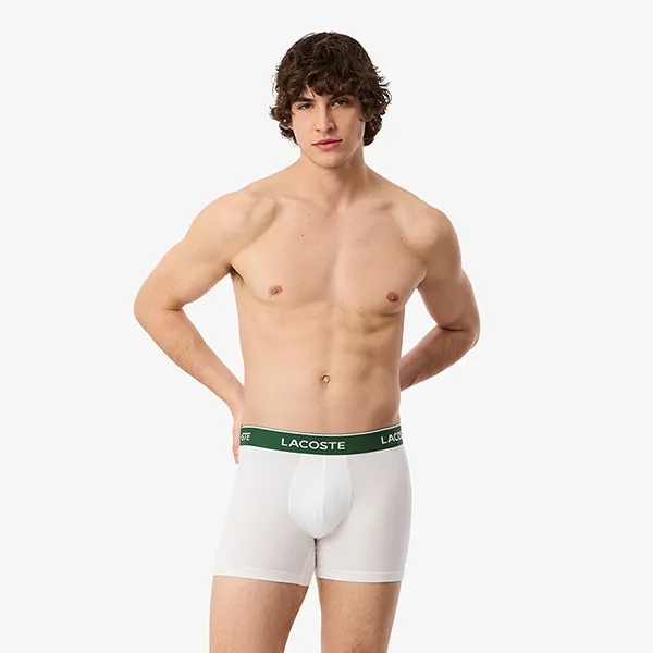 Set 3 Quần Lót Nam Lacoste 3-Pack Stretch Cotton Trunks 6H1290 NUA Phối Màu Size S