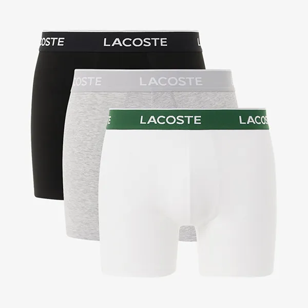 Set 3 Quần Lót Nam Lacoste 3-Pack Stretch Cotton Trunks 6H1290 NUA Phối Màu Size S