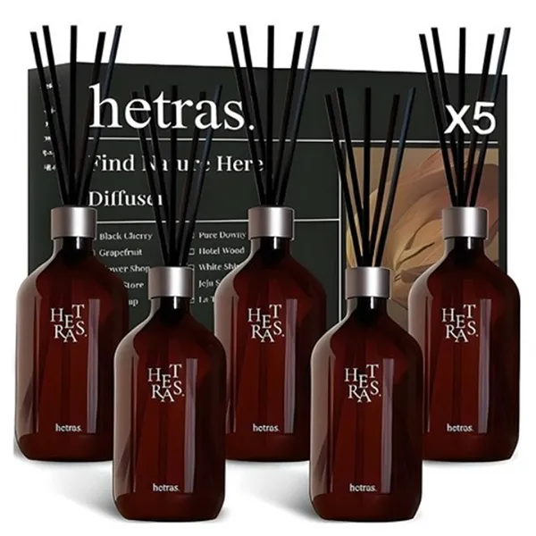 Set 5 Chai Tinh Dầu Nước Hoa Khuếch Tán Hương Thơm Hetras Green Set