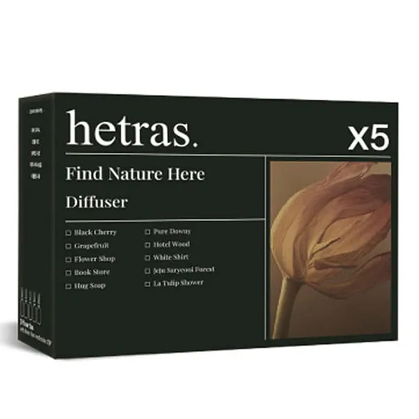 Set 5 Chai Tinh Dầu Nước Hoa Khuếch Tán Hương Thơm Hetras Green Set