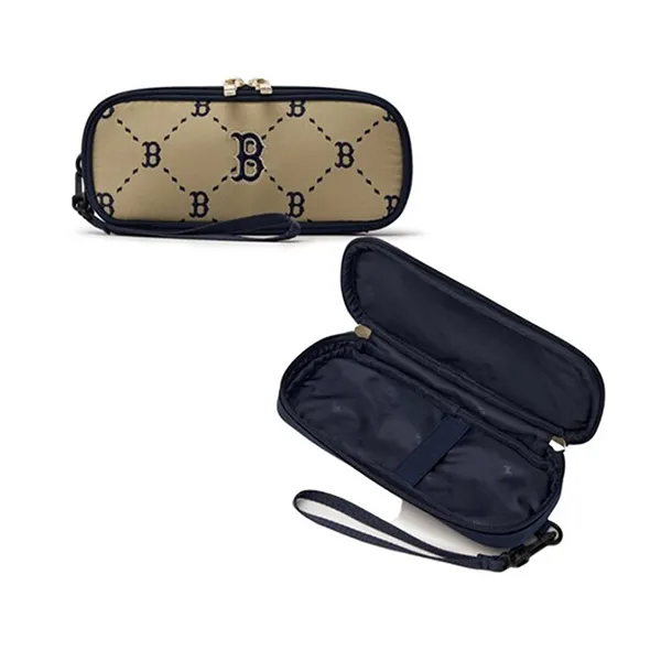 Set Balo Và Túi Tote Trẻ Em MLB Jacquard Monogram 7ABKMD35N-NYS Màu Be Xanh