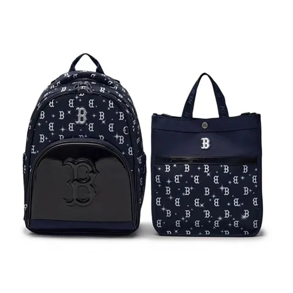 Set Balo Và Túi Tote Trẻ Em MLB Monogram Boston Red Sox 7LBKM025N-43NYL Màu Xanh Navy