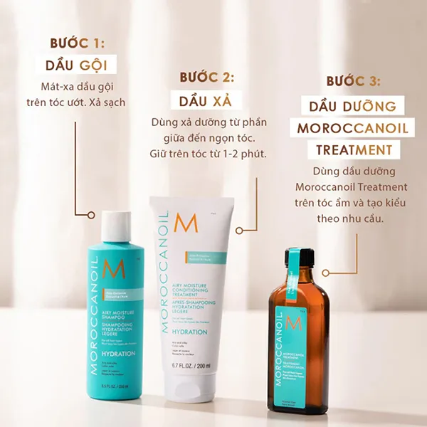 Set Chăm Sóc Tóc Moroccanoil Holiday Kit ( Dầu Gội & Dầu Xả 70ml + Tinh Dầu 100ml + Túi Da ) 4 Món