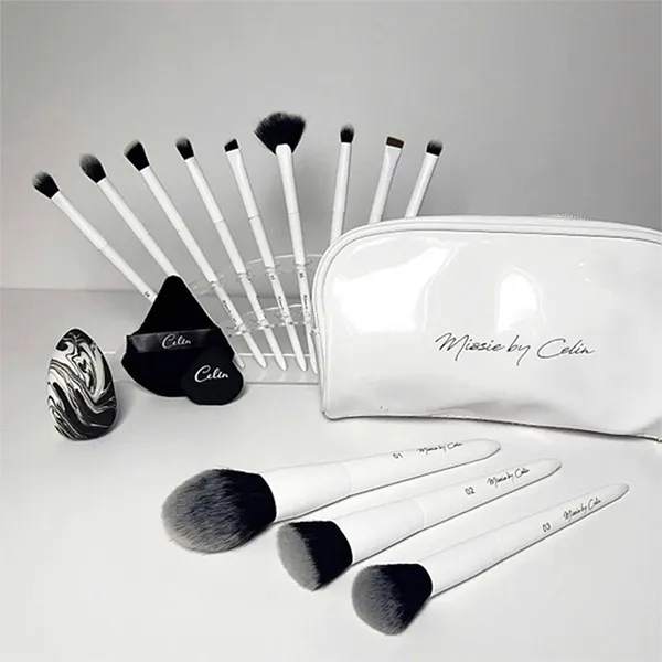 Set Cọ Trang Điểm Missie By Celin Màu Trắng 12 Cây