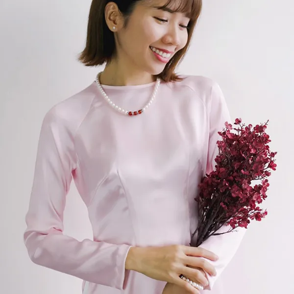 Set Dây Chuyền, Vòng Tay, Khuyên Tai Nữ Kya Jewel Sweet Agate JS20 Màu Trắng Ngà