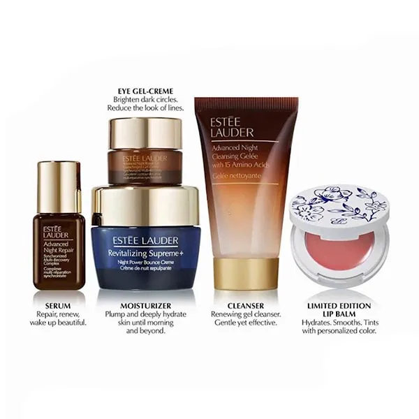 Set Dưỡng Da Ban Đêm Estée Lauder Revitalizing Supreme Night And More Piece Set 6 Món