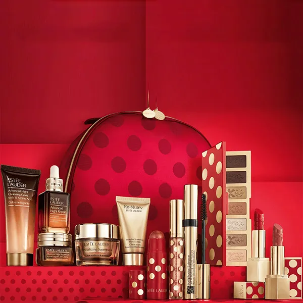 Set Dưỡng Da Và Trang Điểm Estée Lauder Vali Holiday Limited 12 Món