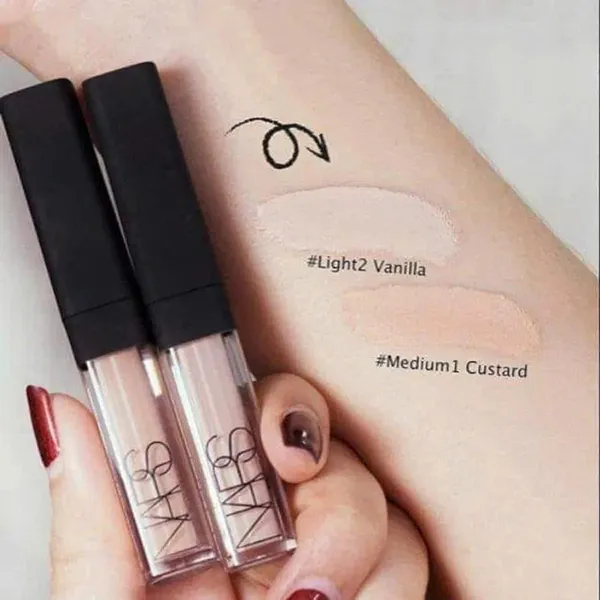 Set Kem Che Khuyết Điểm + Cọ Tán Nars Radiant Creamy Concealer Tone Medium 1 Custard