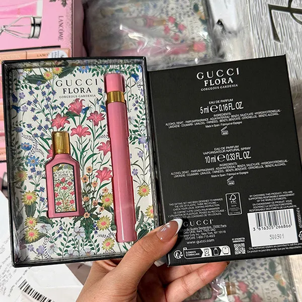 Set Nước Hoa Mini Nữ Gucci Flora Gorgeous Gardenia EDP 2 Món (5ml + 10ml)