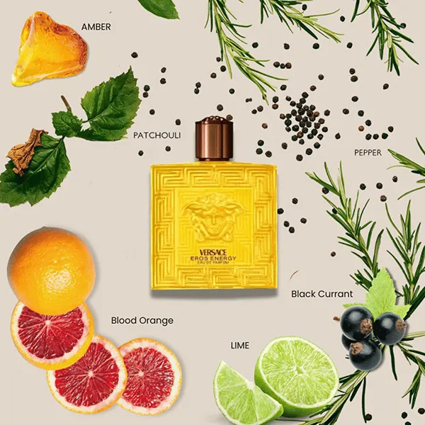 Set Nước Hoa Nam Versace Eros Energy EDP Limited (100ml + Mini 10ml + Túi Black Trousse)