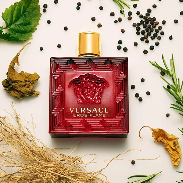 Set Nước Hoa Nam Versace Eros Flame EDP Limited (100ml + Mini 10ml + Túi Black Trousse)