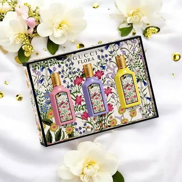 Set Nước Hoa Nữ Gucci Mini Flora EDP 3 Món (3 x 5ml)