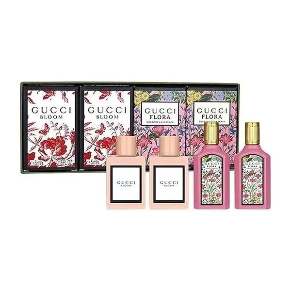 Set Nước Hoa Nữ Mini Gucci Bloom & Flora Gorgious Gardenia EDP 4 x 5ml