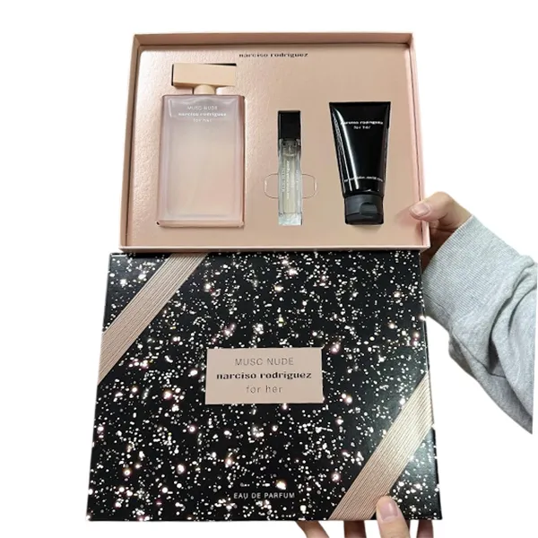 Set Nước Hoa Nữ Narciso Rodriguez Musc Nude EDP 100ml + 10ml Và Body Lotion 50ml (3 Món)