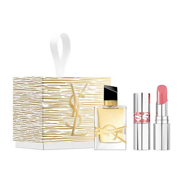 Set Nước Hoa Yves Saint Laurent YSL Libre EDP 7.5ml + Son Mini YSL Loveshine 44 Nude Lavallière Màu Hồng Đào