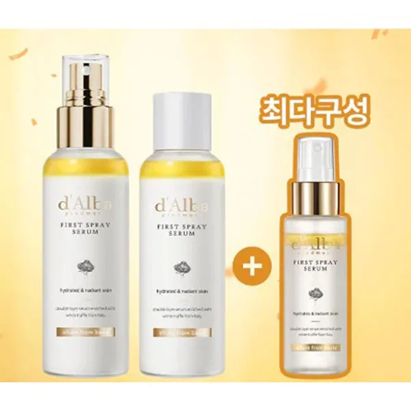 Set Serum Xịt Dưỡng Căng Bóng D'Alba Piedmont First Spray 100ml + 100ml + 50ml