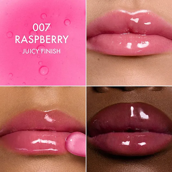 Set Son Dưỡng Dior Addict Lip Glow Oil 007 Raspberry Màu Hồng Dâu + 8 Bao Lì Xì Dior + Túi Giấy