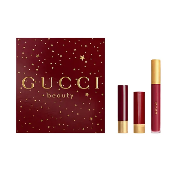 Set Son Lì Gucci 509 Gucci Rosso Ancora Lipstick Trio Gift Set 3 Món