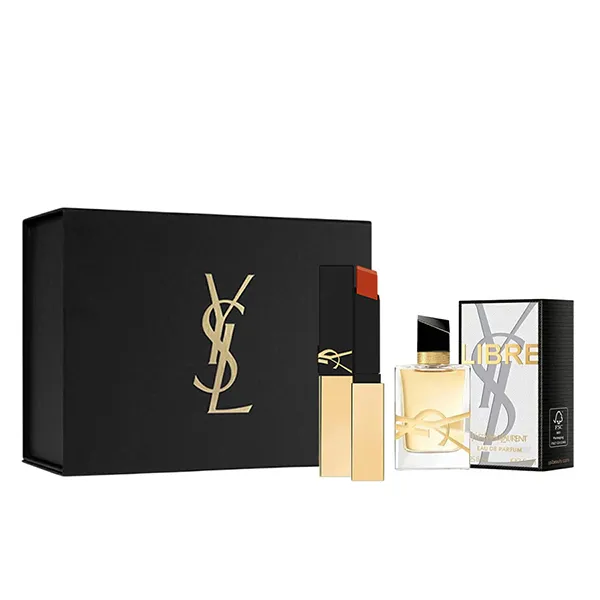Set Son + Nước Hoa Yves Saint Laurent YSL (The Slim1936 Firey Era Đỏ Cam Gạch + Libre EDP 7.5ml)