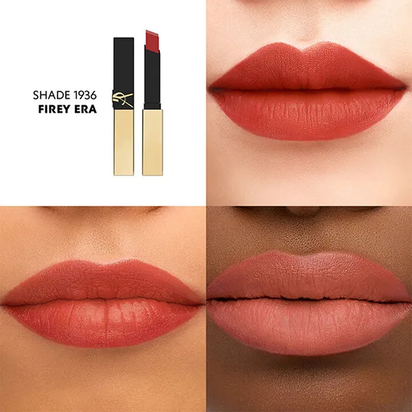 Set Son + Nước Hoa Yves Saint Laurent YSL (The Slim1936 Firey Era Đỏ Cam Gạch + Libre EDP 7.5ml)