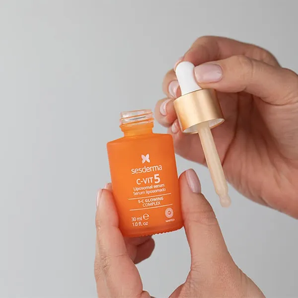 Set Tinh Chất Sesderma Hidraderm Hyal Cream + C-vit 5 Serum Set 2 Món