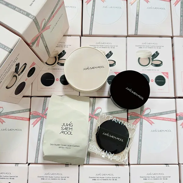 Set Trang Điểm Jung Saem Mool Essential Skin 4 Món Tone 21 Sáng Tự Nhiên