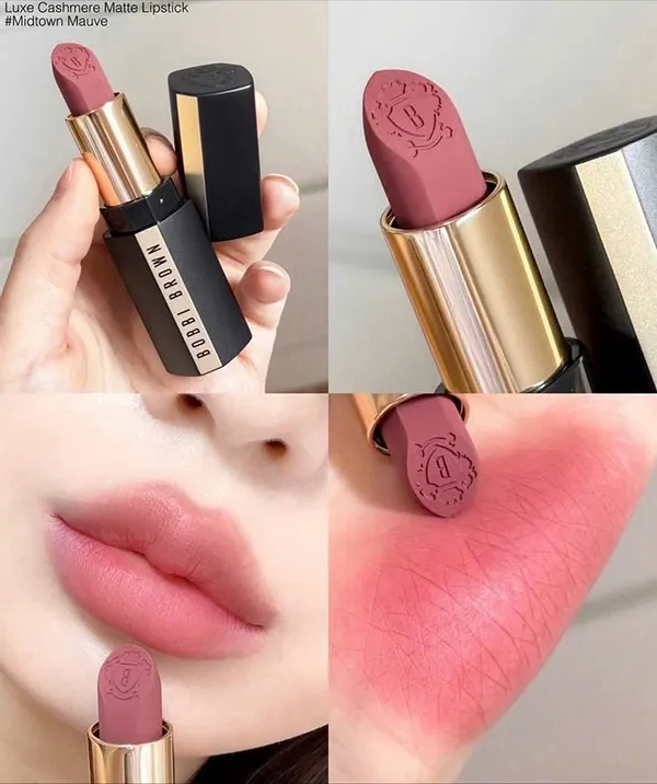 Son Bobbi Brown Luxe Cashmere Matte Lipstick 451 Rosy Màu Đỏ Hồng