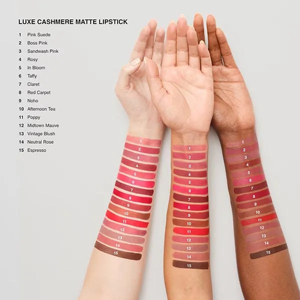 Son Bobbi Brown Luxe Cashmere Matte Lipstick 451 Rosy Màu Đỏ Hồng