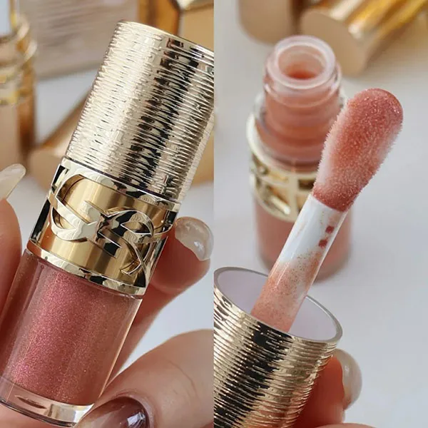 Son Bóng Yves Saint Laurent YSL Loveshine Plumpling Lip Oil Gloss 12 Honey Moon Màu Hồng Cam Nhũ