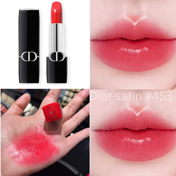Son Dior Rouge Dior Couture Colour Lipstick Satin Finish 453 Adoree Màu Đỏ Hồng
