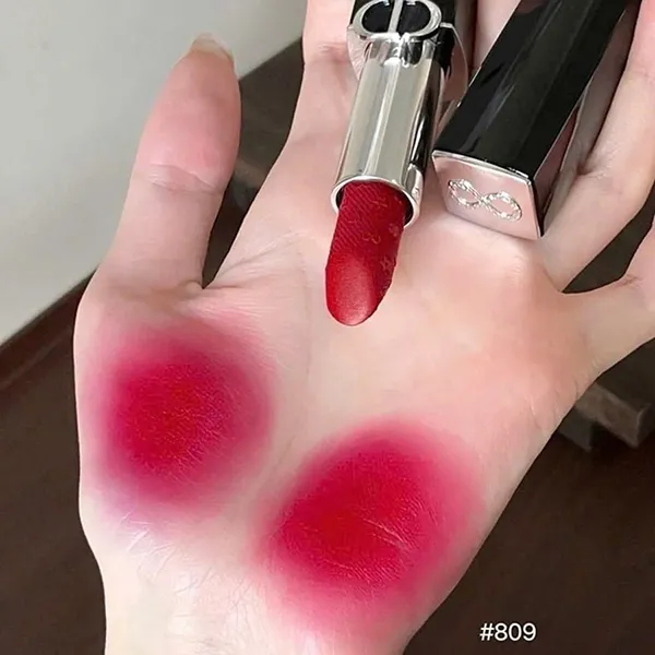 Son Dior Rouge Dior Couture Lipstick Velvet Limited Edition New Years 2026 Màu 809 Red Forever Hồng Đỏ