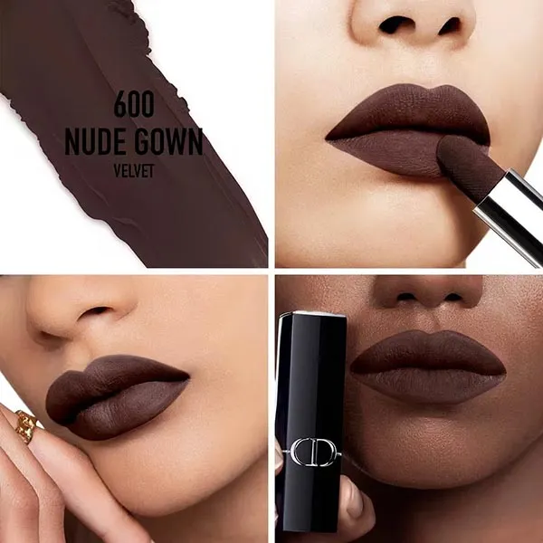 Son Dior Rouge Dior Couture Velvet 600 Nude Gown Màu Nude Đất