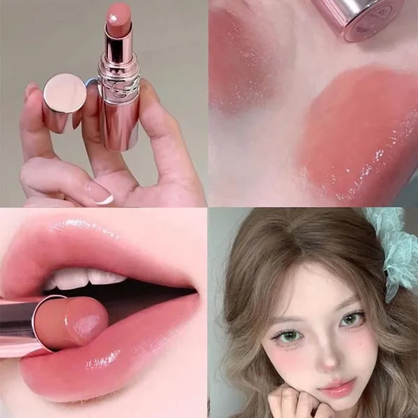Son Dưỡng Yves Saint Laurent YSL Loveshine Candy Glow 8B That Pink Lipstick Màu Hồng Gỗ