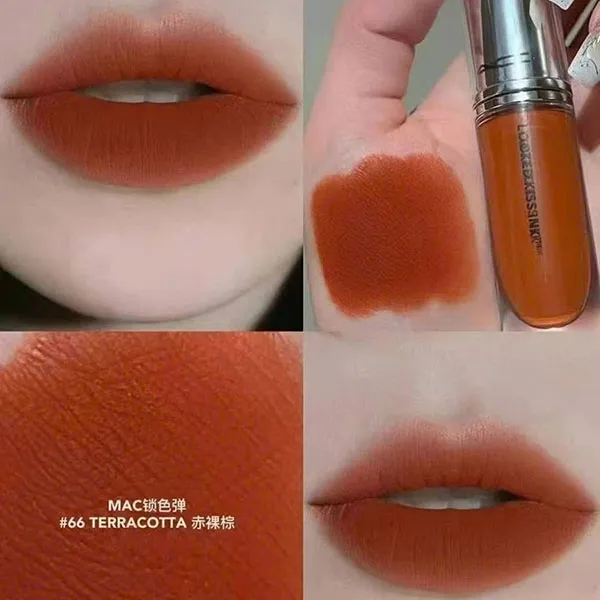 Son Kem MAC Locked Kiss Ink Màu 66 Terracotta Cam Cháy