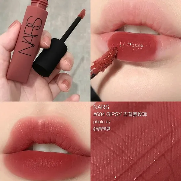 Son Kem Nars Air Matte Lip Color 684 Gipsy Lipstick Màu Đỏ Hồng Đất