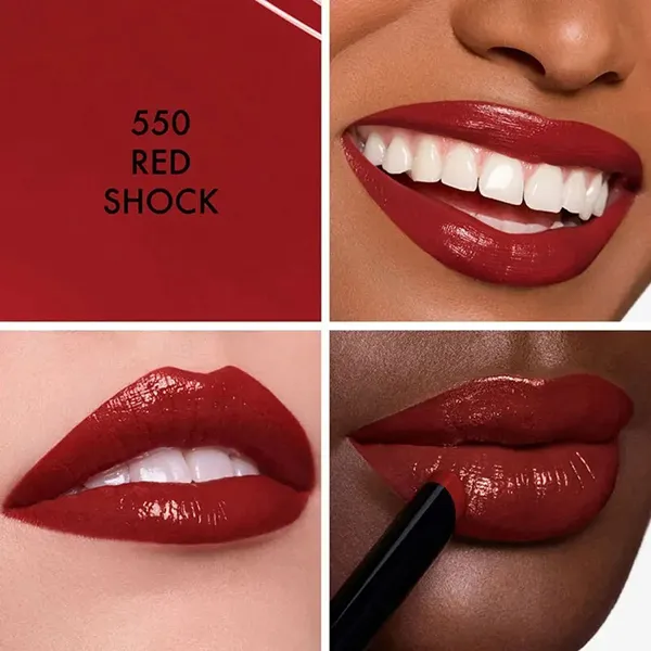 Son Lì Dior Rossetti Rouge On Stage Slim Lipstick 550 Red Shock Shine Màu Đỏ Gạch