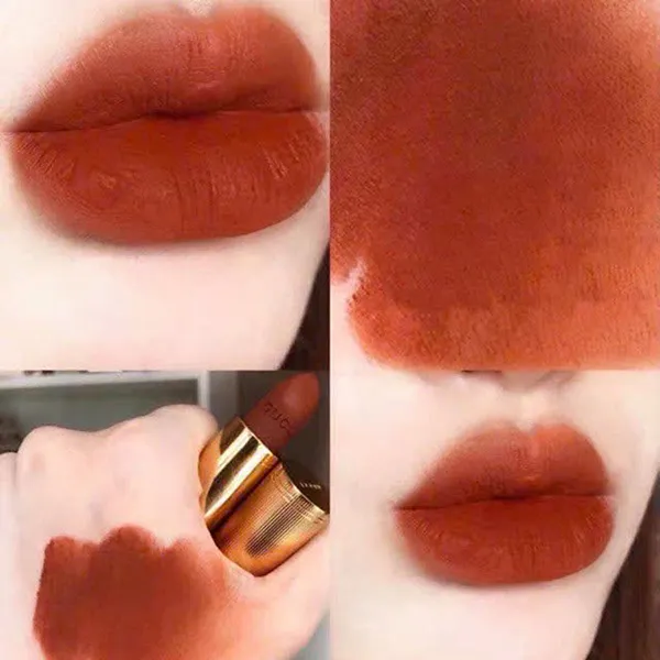 Son Lì Gucci Orange Matte 308 Lucy Dark Màu Cam Gạch