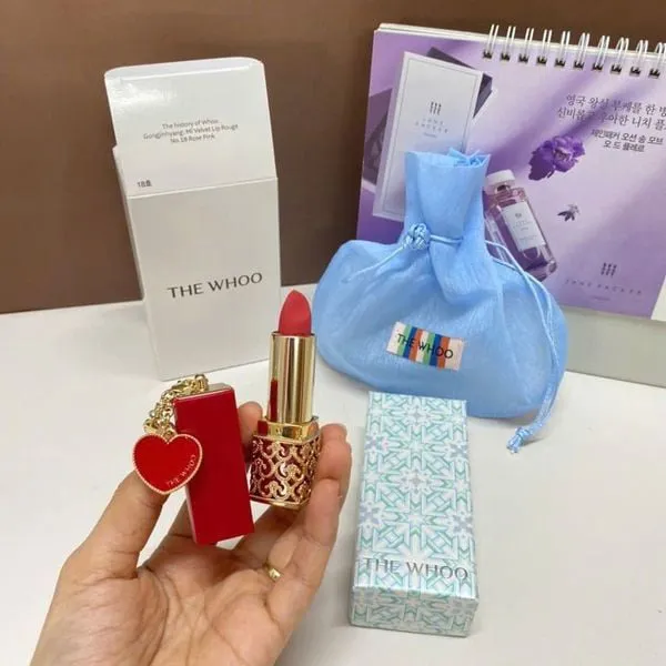 Son Whoo Gongjinhyang Mi Velvet Lip Rouge No.18 Rose Pink Màu Hồng Đất (Kèm Túi Vải)