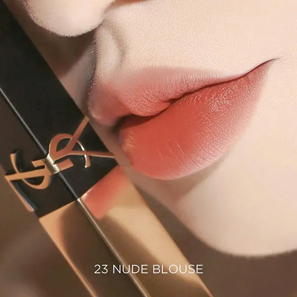 Son Yves Saint Laurent YSL The Slim Couture Matte Lipstick 23 Nude Blouse Màu Cam Đào