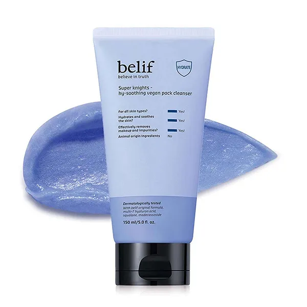 Sữa Rửa Mặt Làm Sạch Và Cấp Ẩm Da Belif Super Knights Hy-Soothing Vegan Pack Cleanser 150ml