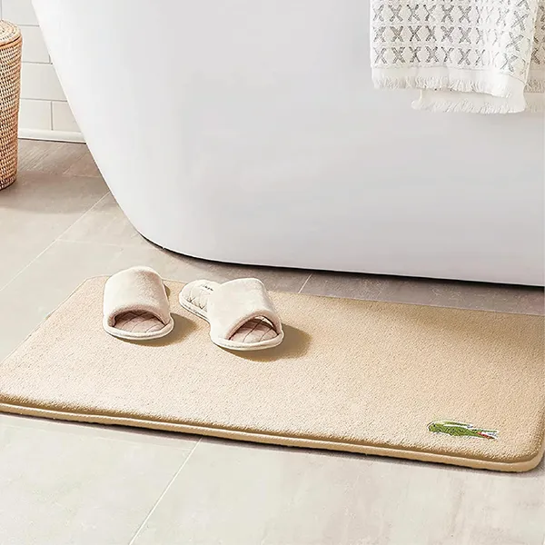 Thảm Sàn Lacoste Crocodile Memory Foam Bath Rug R16752N151930NT Sand Màu Vàng Cát