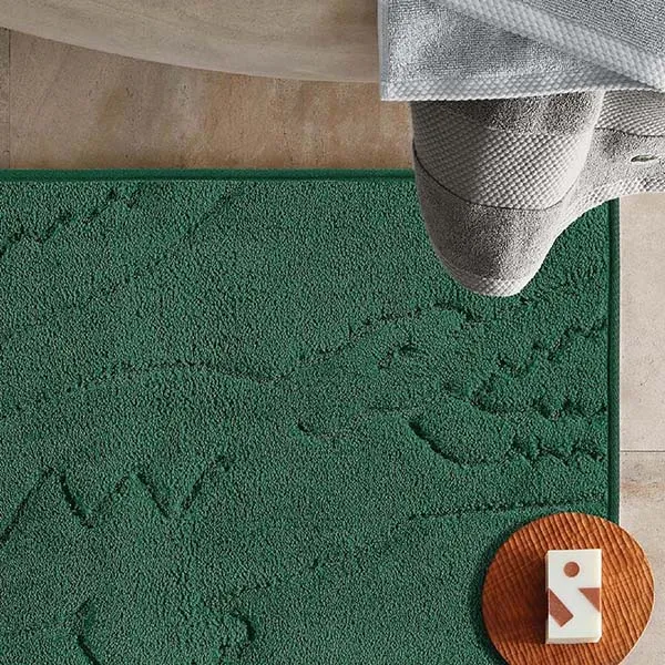 Thảm Sàn Lacoste Heritage Bath Rug Croc Green 4000000813 Màu Xanh Lá